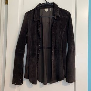 Dark Chocolate  suede jacket/shirt